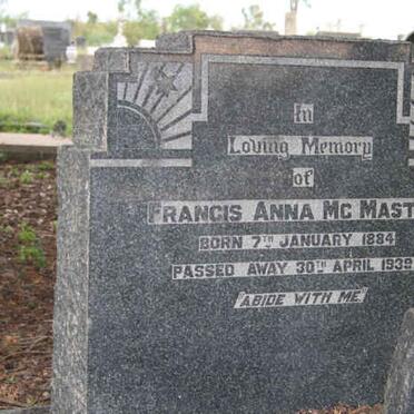 McMASTER Francis Anna 1884-1939