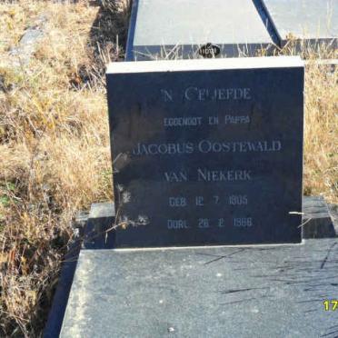 NIEKERK Jacobus Oostewald, van 1905-1966