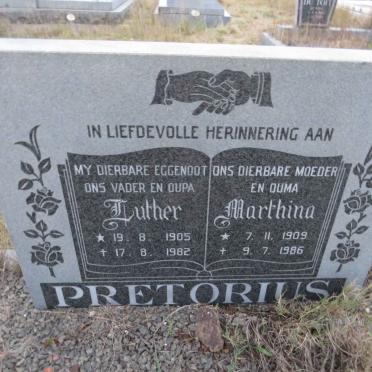 PRETORIUS Luther 1905-1982 &amp; Marthina 1909-1986