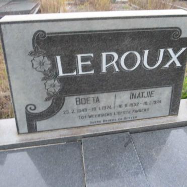 ROUX Boeta, le 1949-1974 :: LE ROUX Inatjie 1952-1974