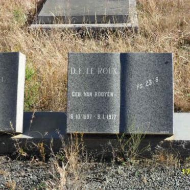 ROUX D.E., le nee VAN ROOYEN 1897-1977
