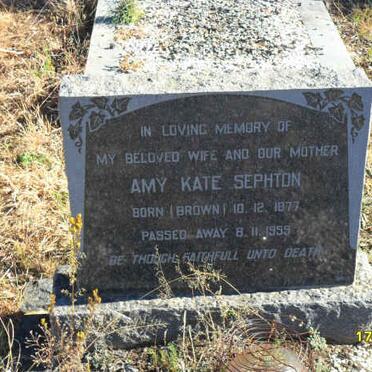 SEPHTON Amy Kate nee BROWN 1877-1959