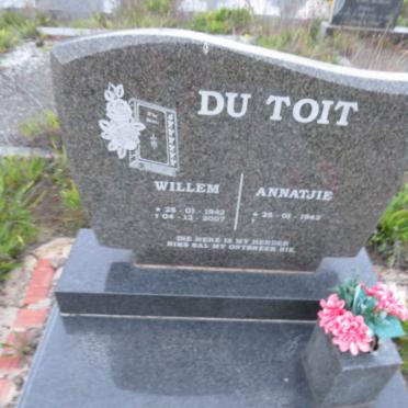 TOIT Willem, du 1942-2007 &amp; Annatjie 1943-