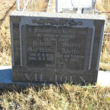 VILJOEN Petrus Marthinus 1895-1962 &amp; Maria Aletta VAN STRATEN 1895-