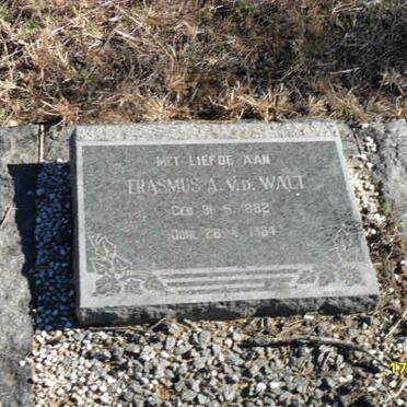 WALT Erasmus A. van der 1882-1934