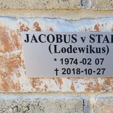 STADEN Jacobus, v 1974-2018