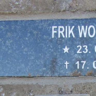 WOLMARANS Frik 1927-2003