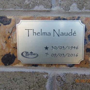 NAUDE Thelma 1946-2016