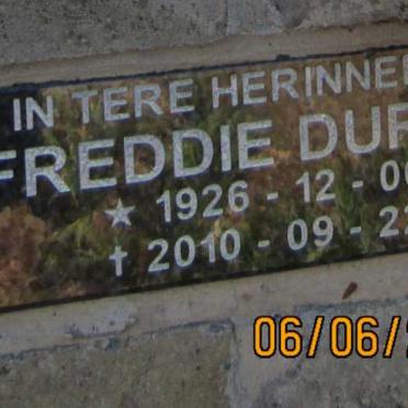 DURROW Freddie 1926-2010