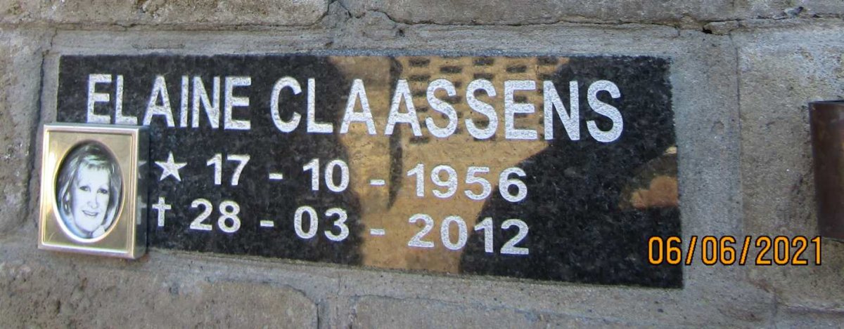 CLAASSENS Elaine 1956-2012