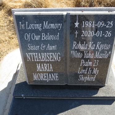 NTHABISENG Maria Morejane 1981-2020