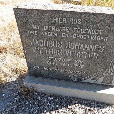 VERSTER Jacobus Johannes Petrus 1894-1976
