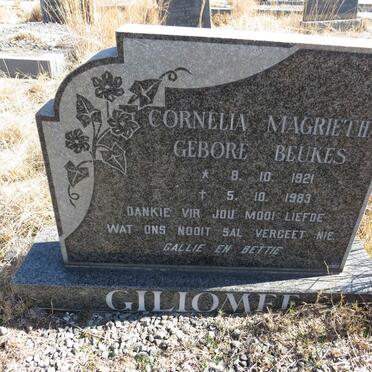 GILIOMEE Cornelia Margrietha nee BEUKES 1921-1983
