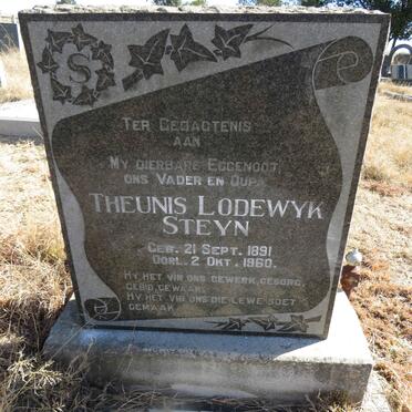 STEYN Theunis Lodewyk 1891-1960