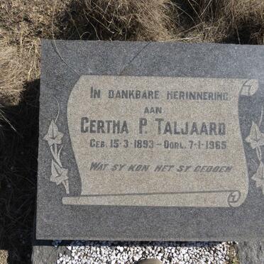 TALJAARD Gertha P. 1893-1965