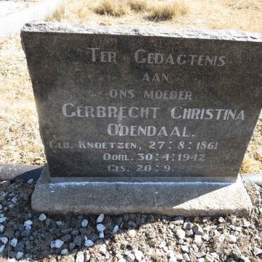 ODENDAAL Gerbrecht Christina nee KNOETZEN 1861-1942