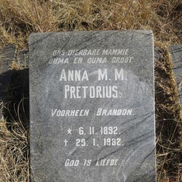 PRETORIUS Anna M.M. nee BRANDON 1892-1982 _2