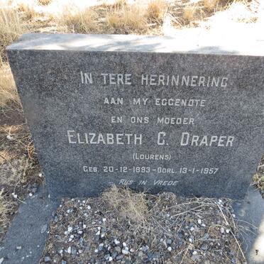 DRAPER Elizabeth C. nee LOURENS 1893-1957