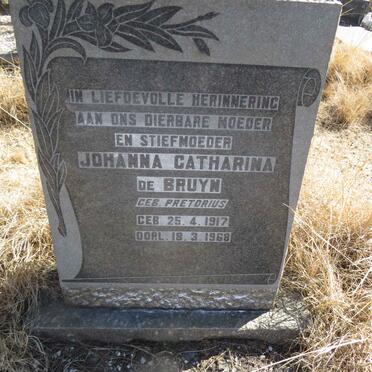 BRUYN Johanna Catharina, de nee PRETORIUS 1917-1968