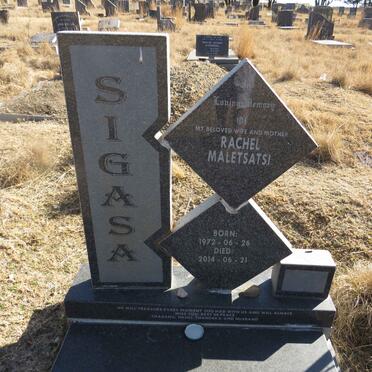 SIGASA Rachel Maletsatsi 1972-2014