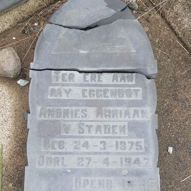 STADEN Andries Anriaan, v. 1875-1947