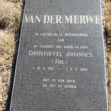 MERWE Christoffel Johannes, van der 1941-1994