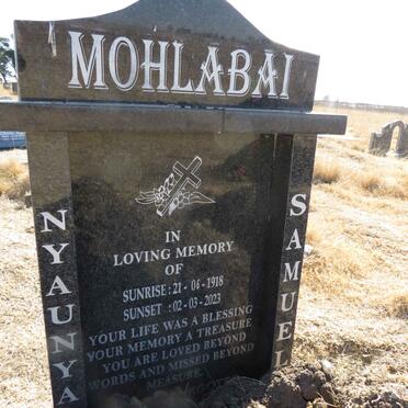 MOHLABAI Nyaunyau Samuel 1918-2023