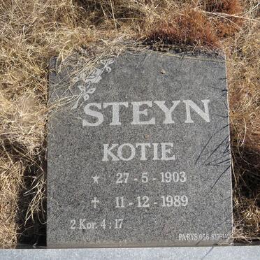 STEYN Kotie 1903-1989