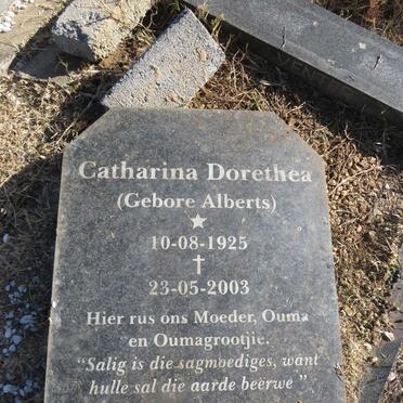 VENTER Catharina Dorethea nee ALBERTS 1925-2003