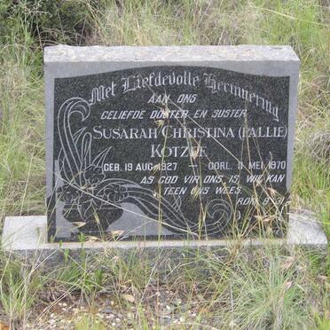 KOTZEE Susarah Christina 1927-1970