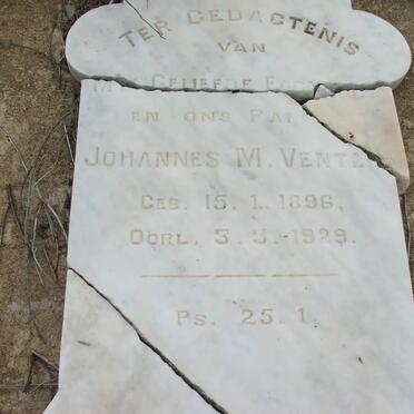 VENTER Johannes M. 1896-1929
