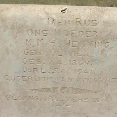 HENNING M.M.S. nee OLIVIER 1869-1941