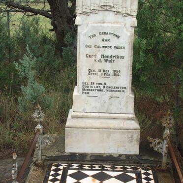 WALT Gert Hendrikus, v.d. 1854-1916