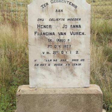 VUREN Hendrina Johanna Francina, van nee KRUGER 1857-1922