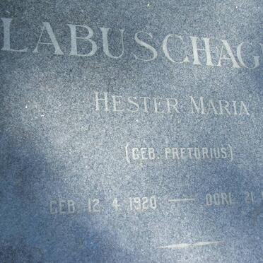 LABUSCHAGNE Hester Maria nee PRETORIUS 1920-1978