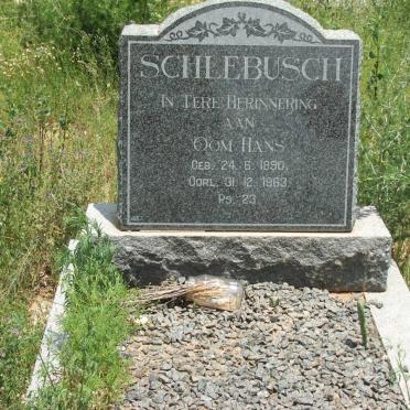 SCHLEBUSCH Hans 1890-1963
