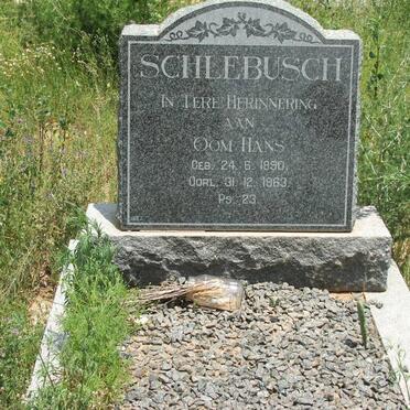 SCHLEBUSCH Hans 1890-1963