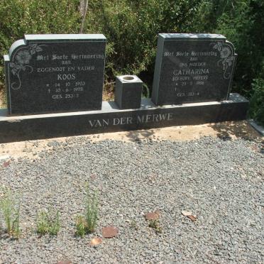 MERWE Koos, van der 1903-1978 &amp; Catharina MEYER 1906-
