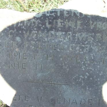 MERWE E.C. C., van der nee PELSER 1872-1922