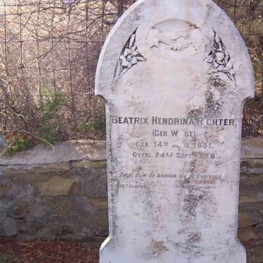 RICHTER Beatrix Hendrina nee WIESE 1851-1876