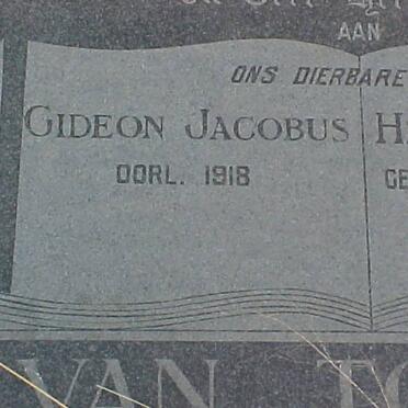 TONDER Gideon Jacobus, van -1918 &amp; Helena Jacoba SNYMAN -1919