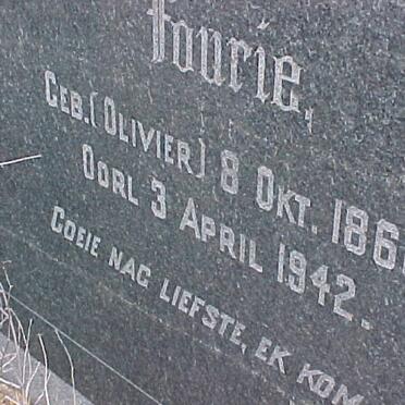 FOURIE Helena Susanna Maria nee OLIVIER 1866-1942 