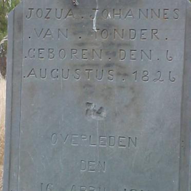 TONDER Jozua Johannes, van 1826-1913