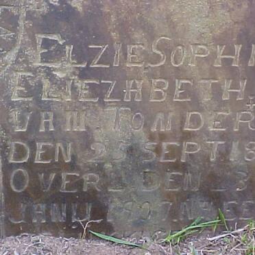 ? Elzie Sophia Elizabeth nee VAN TONDER 1857-1907
