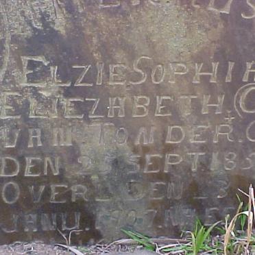 ? Elzie Sophia Elizabeth nee VAN TONDER 1857-1907