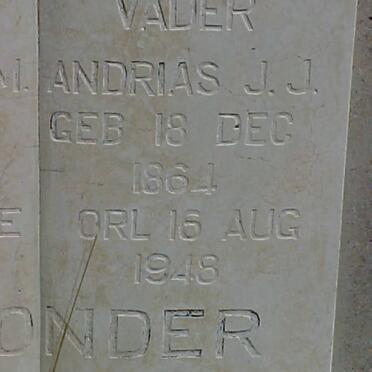 TONDER Andrias J.J., van 1864-1948