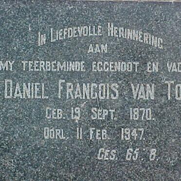 TONDER Daniel Francois, van 1870-1947
