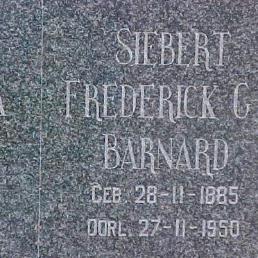 BARNARD Siebert Frederick C. 1885-1950 &amp; Johanna Gerttrueda GERINGER 1888-1937
