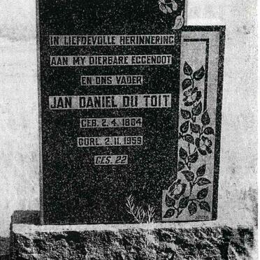 TOIT Jan Daniel, du 1884-1959