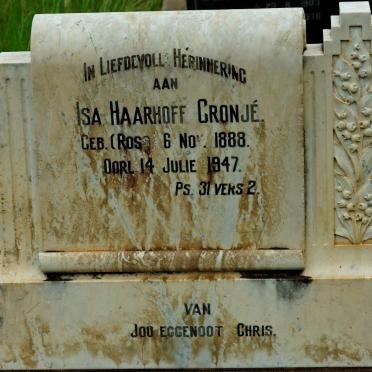 CRONJE Isa Haarhoff nee ROSS 1888-1947